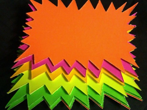 Fluorescent neon assorted - fluorescent, star