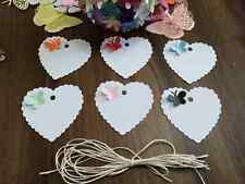 25 LARGE HEART BUTTERFLY TAG