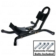 FRONT WHEEL CHOCK MOTORBIKE MOTORCYCLE STORAGE VAN TRANSPORT PADDOCK STAND