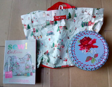 CATH KIDSTON - CADBURY ROSES STORAGE TIN / CHRISTMAS CANVAS BAG & SEW BOOK