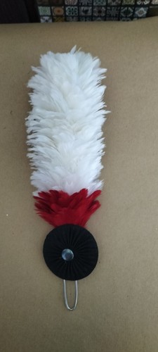White over red hackle - white,