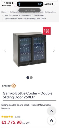 Undercounter drinks fridge - undercounter,
