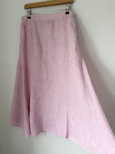 Oska pink white floral - white, 100%