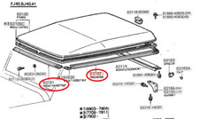 Genuine LAND CRUISER BJ40 FJ40 Front Weatherstrip Roof Drip Molding Set TOYOTA