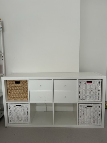 White ikea storage unit - ikea, /