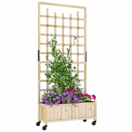 Outsunny wooden trellis - wooden,