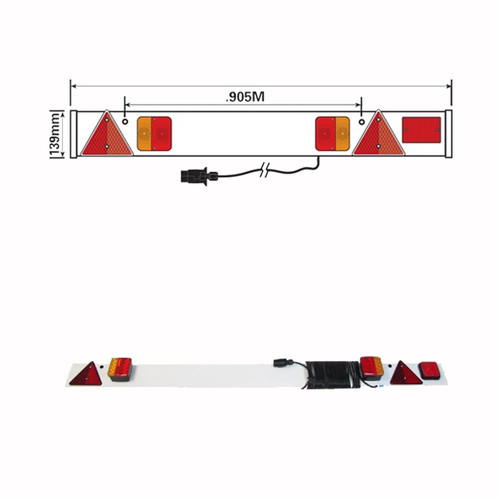 Trailer led lighting board - trailer,
