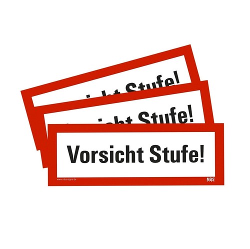 Sticker warning caution - 3x, "caution