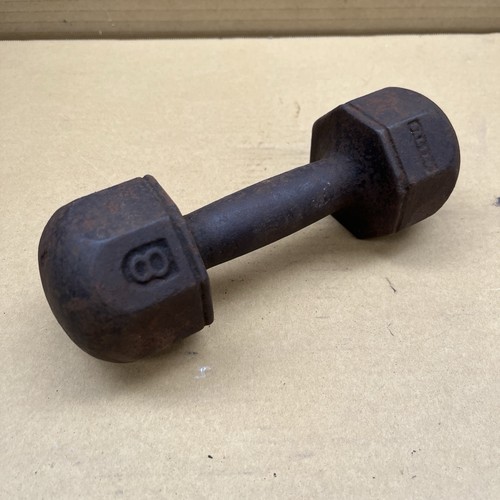 Vintage cast iron dumb bell - dumb,