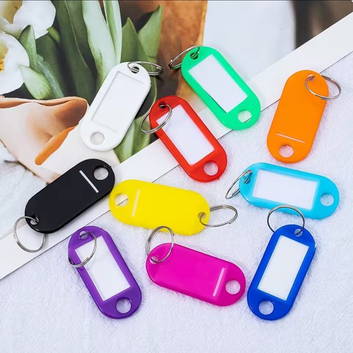 Key tags plastic rings - tags,