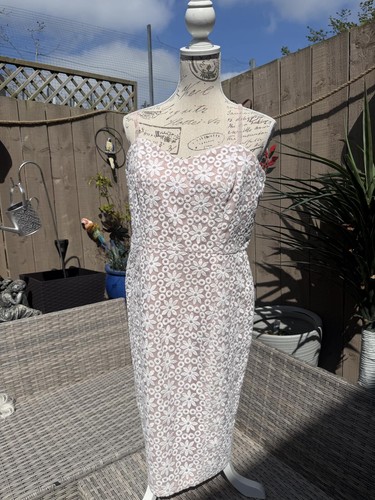 Gina bacconi white floral lace - white,