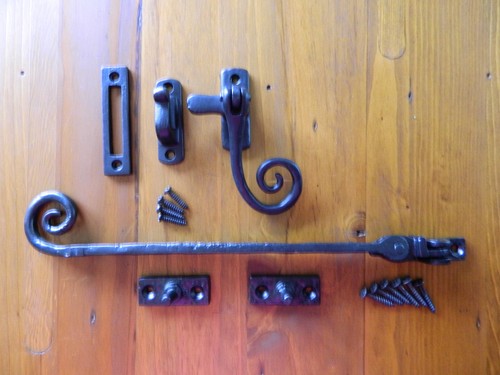 Black cast iron window - black, stays