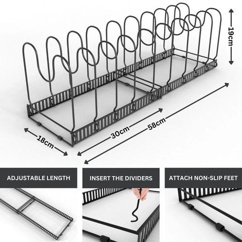 Expandable kitchen pan stand - kitchen,