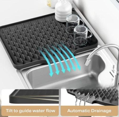 Silicone drying mat sink - silicone,
