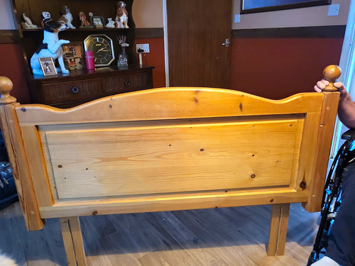 Pine wooden headboard - pine,