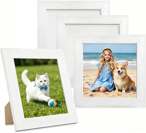 4x4 photo frames pack white - 4x4,