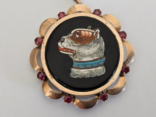 Victorian micro mosaic bull
