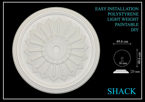 Polystyrene ceiling rose - polystyrene,