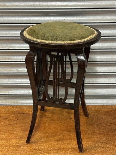 Edwardian mahogany piano - mahogany, stool