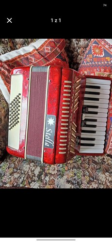 Stella accordion red pearl - stella,