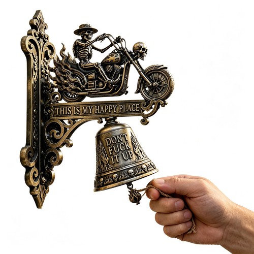 Skull rider bell with - bell, slogan