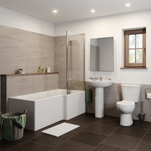 Shaped shower bath - shaped,