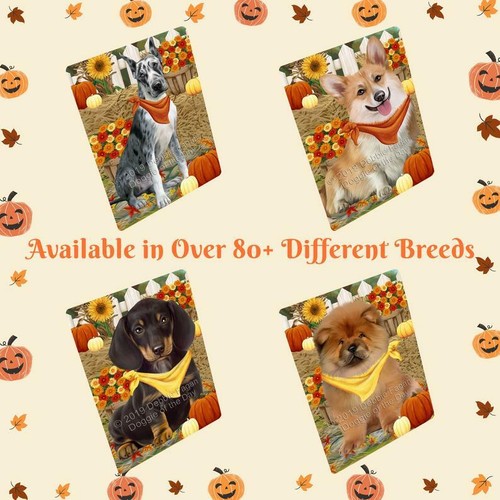 Fall autumn greeting dog - autumn,