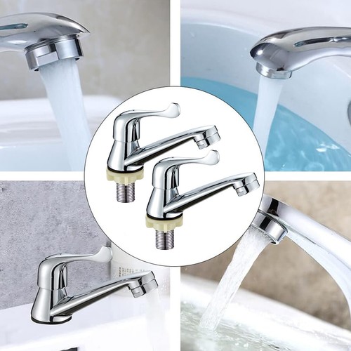 Pair chrome lever basin sink - chrome,