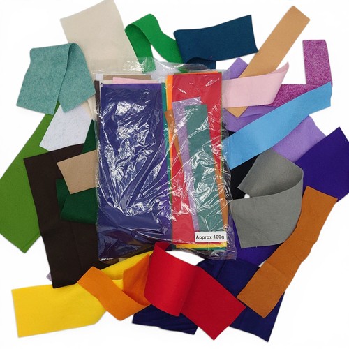 Plain felt scrap bags random - felt,