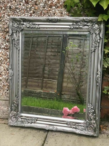 Large silver ornate wall - large,