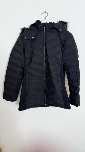Zara black down puffer jacket - black,