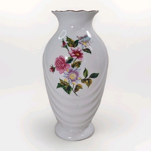 Vintage white ceramic vase - white,