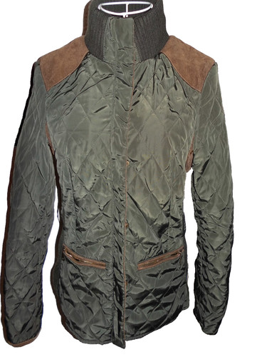 Zara dark green quilted fitted