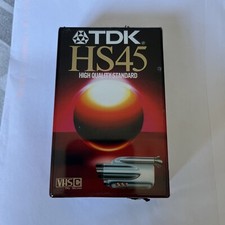 TDK HS45 Blank Video Cassette Tape VHSC Recording Camcorder. New Old Stock