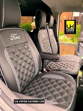 FORD TRANSIT  CUSTOM 2013-23 VAN SEAT COVER BENTLEY A21 WITH PIPING WATERPROOF