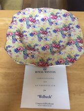 Royal Winton ( Chintz Plate Collection ) Compton&Woodhouse 1 Cake Plate Welbeck