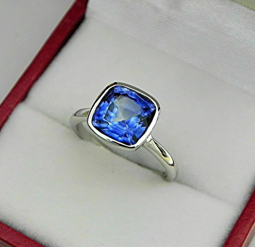 2ct cushion blue - cushion, tanzanite