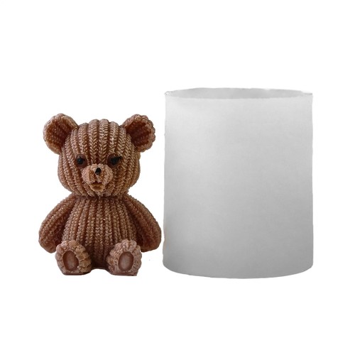 Bear candle mold silicone - mold,