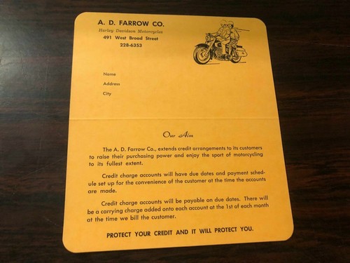 Farrow harley payment - a.d.,