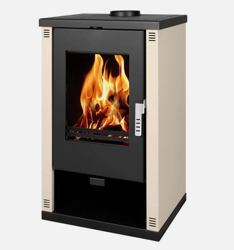 Wood burning stove 9kw ivory - wood,