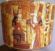 Egyptian Lampshade, Shabby Chic ,Egypt,Pyramids, vintage gold yellow FREE GIFT