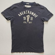Vintage Abercrombie & Fitch Shirt Mens Small Gray Muscle Athl Dept 92 Applique