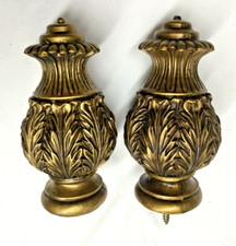 2x Wooden Drapery Curtain Rod