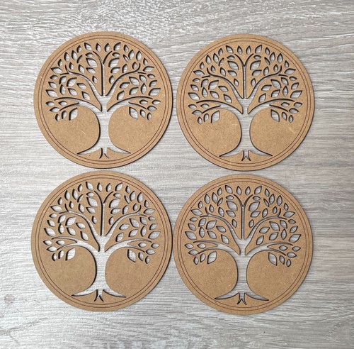 Wooden laser cut tree - wooden, of