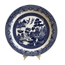 Churchill  Blue & White Willow Pattern Round Platter 13" /33cm Large Meat Plate