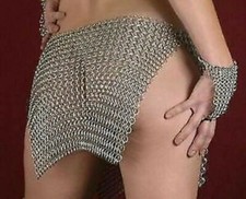10MM Aluminum Chainmail Pantie Clothing Viking pantie Aluminum Chain Mail
