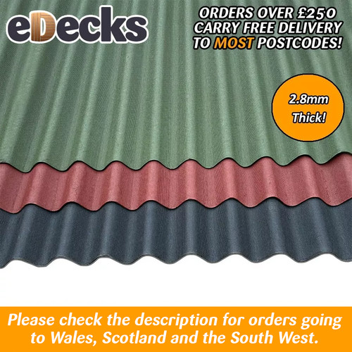 Corrugated bitumen roof - corrugated, sheets