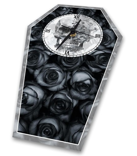 Personalised coffin wall - wall, clock
