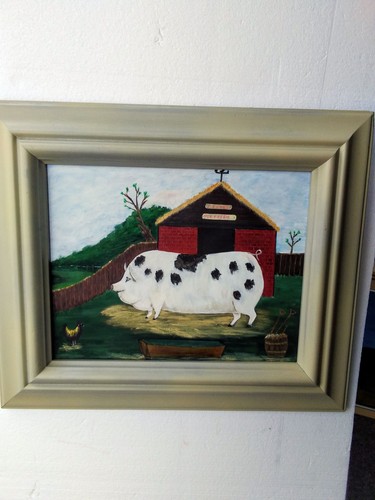 Original naive painting - painting, in