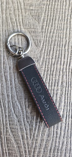 Audi suede leather keyring - leather,